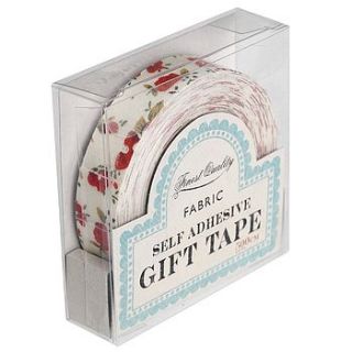 red floral fabric sticky gift tape by little ella james