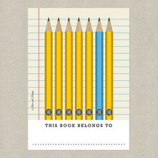 pencils bookplates by mac and ninny paper company