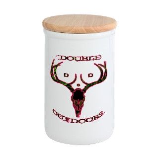 Double DDs Outdoors Pink/Camo Logo Flour Container by DoubleDDsOutdoors