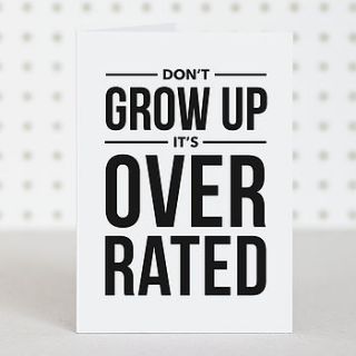 'don't grow up' birthday card by doodlelove