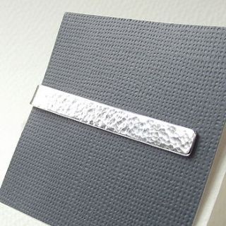 personalised secret silver tie slide by silversynergy
