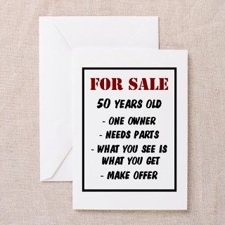 For Sale 50 Years Old Greeting Cards (Pk of 10) by thehotbutton