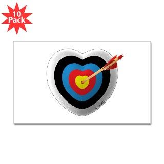 Archery Love 2 Rectangle Sticker 10 pk) by brickwallsports