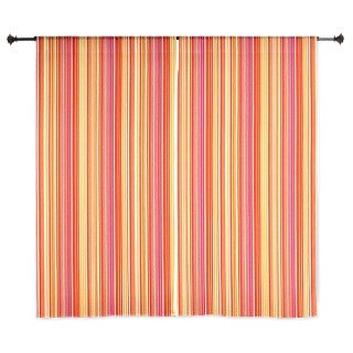 Orange Strips 60 Curtains by ALittleBitOfThis1