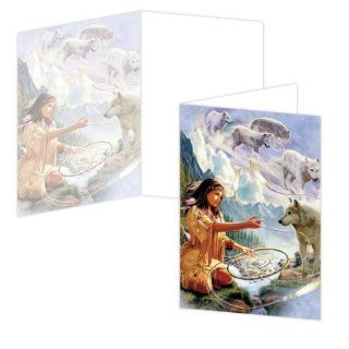 ECOeverywhere Dreamcatcher Boxed Card Set, 12 Cards and Envelopes, 4 x 6 Inches, Multicolored (bc55041)  Blank Postcards 