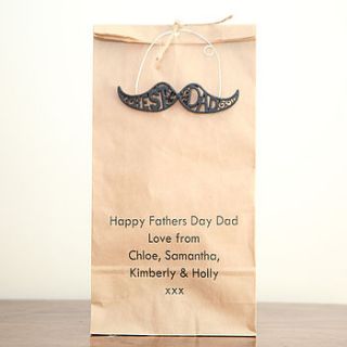 best dad moustache gift bag by red berry apple