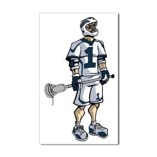 Lacrosse Attackman Rectangle Decal by mmdg