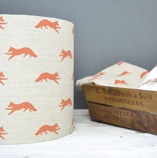 mr fox handmade lampshade by lolly & boo lampshades