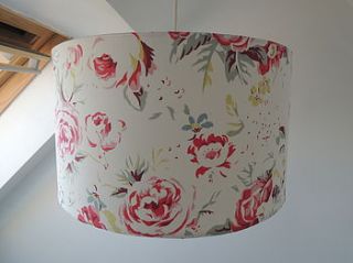 handmade ceiling lampshade in cath kidston by the shabby shade