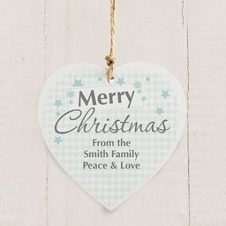 'merry christmas' personalised wooden sign by hope and willow