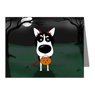 Husky Devil Halloween Note Cards (Pk of 10) by nothinbuttdogs