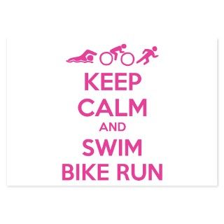 Keep calm and swim bike run Invitations by Designalicious