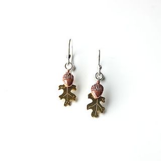 oak leaf and acorn earrings by tania covo
