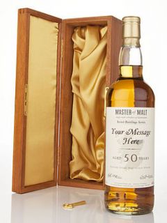 personalised 50 year old reserve single malt by master of malt