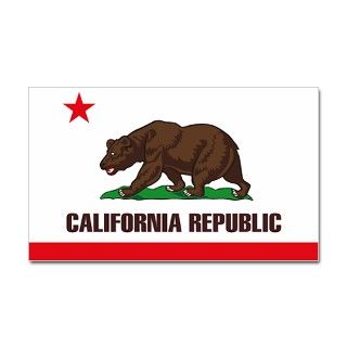 California Flag Rectangle Decal by flagsandcoats