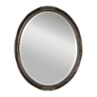 Newport Oval Beveled Mirror in Bronze