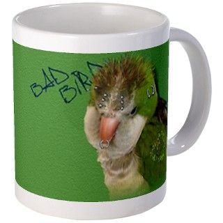 Kiwi Tweezerbird Quaker Parrot Mug by griffy_rescue