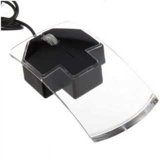 Ayangyang Black Wired Optical Mouse Transparent Arrow Mouse Optical USB Mice with Colorful Lights for Pc Computer Laptop 
