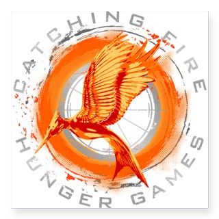 Catching fire mockingjay Square Sticker 3 x 3 by CasualGifts