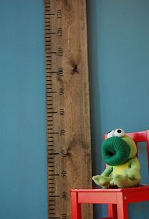 wooden ruler growth chart in aged oak by lovestruck interiors