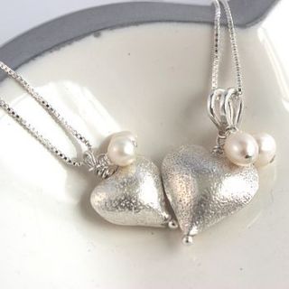 mini rosaline silver heart necklace by bish bosh becca