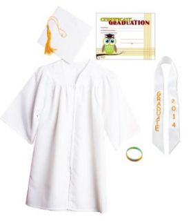 Jostens Graduation Cap And Gown Package Large White Clothing
