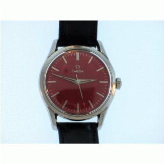 Vintage/Antique watch Man's Omega Watch Stainless Steel with Red Dial Watch   Swiss Manual Wind Movement   ca. 1947 #110 Vintage Watches Watches