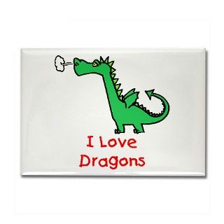 I Love Dragons Rectangle Magnet by jdpdesigns