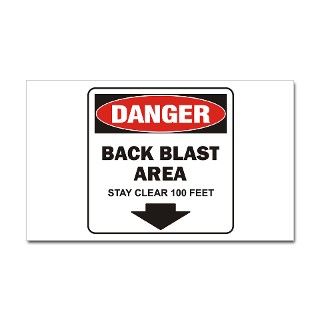 Danger Back Blast Rectangle Decal by the_lower_level