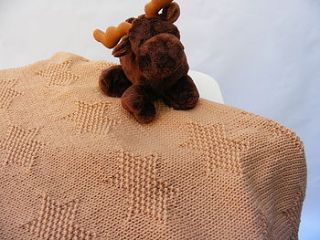 hand knit starlight baby blanket by s t r i k k handknits