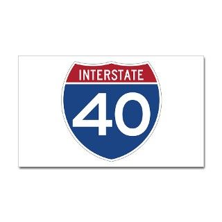 Interstate 40 Rectangle Decal by thebesttees