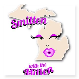 Smitten with the Mitten T Shirt Square Sticker 3 by listing store 72633336
