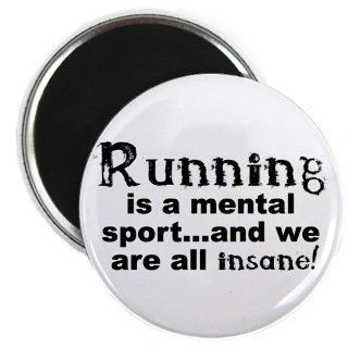 Running is a Mental Sport Magnet by hodgepodgedsign