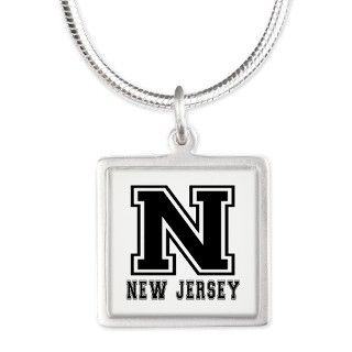 New Jersey State Designs Silver Square Necklace by Greattees1