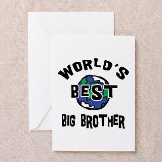 Worlds Best Big Brother Greeting Card by tshirtsgiftsmug