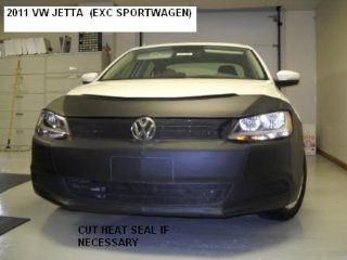 Lebra 2 Piece Front End Cover Black   Car Mask Bra   Fits   Volkswagen VW Jetta 2011 2013 (except sportwagen & GLi) Automotive