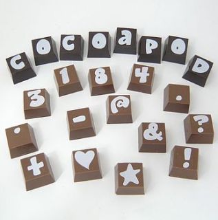 letter and number chocolate blocks by chocolate by cocoapod chocolate