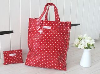 oilcloth foldaway shopping bag by lucy lilybet