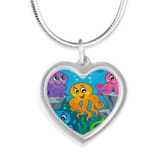 Octopus theme image 1   eps1 Silver Heart Necklace by Admin_CP70839509