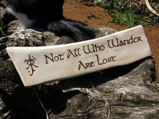 the hobbit hand engraved wooden sign by seagirl and magpie