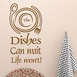 the dishes can wait by wall decals uk by gem designs