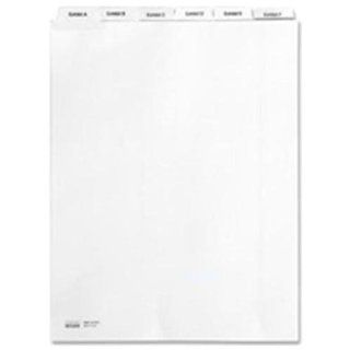 Kleer Fax Letter Size Individual Exhibit Letter Index Dividers, Bottom Tab, 1/6th Cut, 25 Sheets/Pack, White, Exhibit B (91141)  Legal Sized Index Dividers 