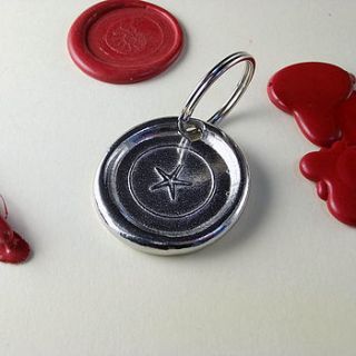 wax seal natural world keyrings by multiply design