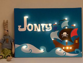 personalised illuminated canvas by the letteroom