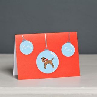 border terrier christmas card by forever foxed