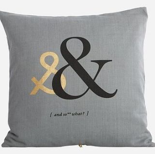 ampersand cushion by rose hill boutique