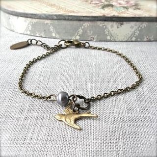 baroque pearl bird bracelet by gama