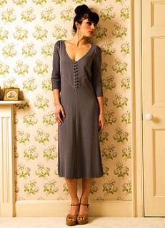 yves lavender button front dress by anusha