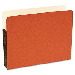 Durable File Pocket, 3 1/2 Inch Expansion, 11 3/4 x 9 1/2, Letter, Red, 25/Box 