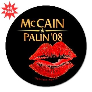 McCain Palin Lipstick Round Sticker by rightleaning